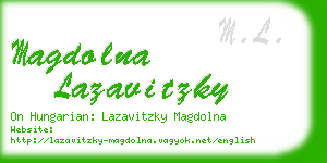 magdolna lazavitzky business card